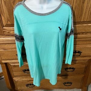 Jade green and Black Pink L/S Tee size S